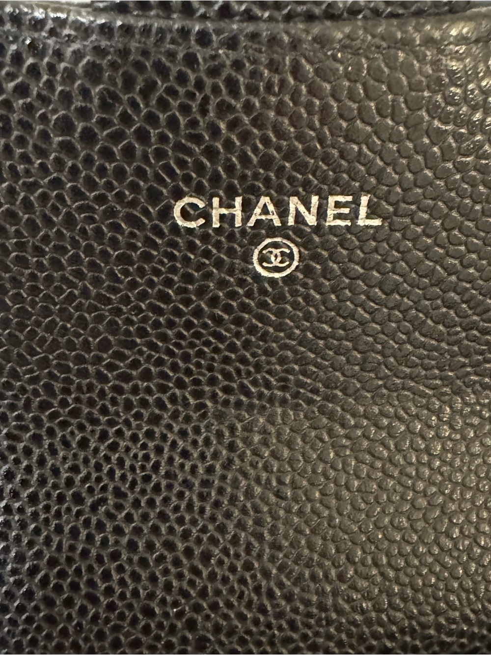 CHANEL Black Quilted Caviar Leather Wallet with Gold CC Lock - Picture 10 of 13
